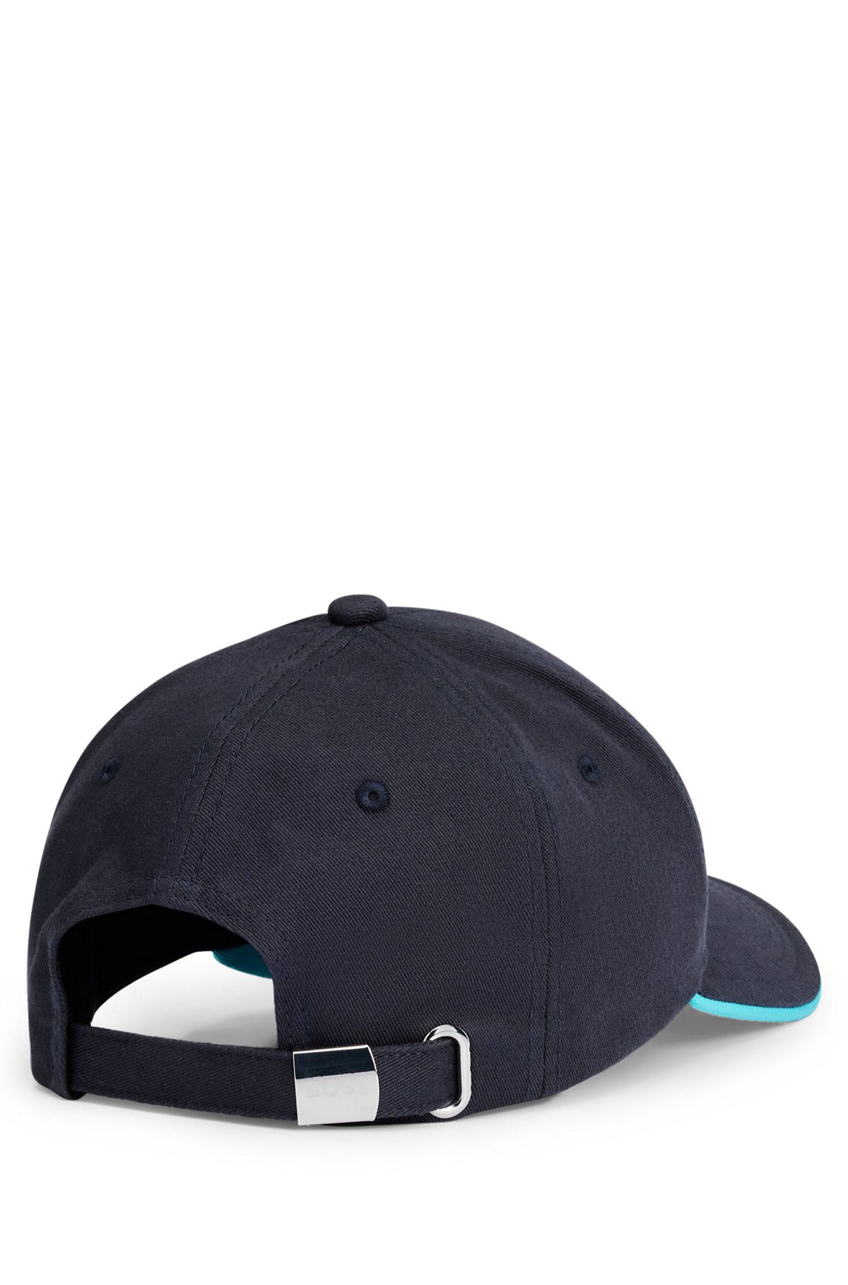 Cotton-twill cap with printed logo, Dark Blue