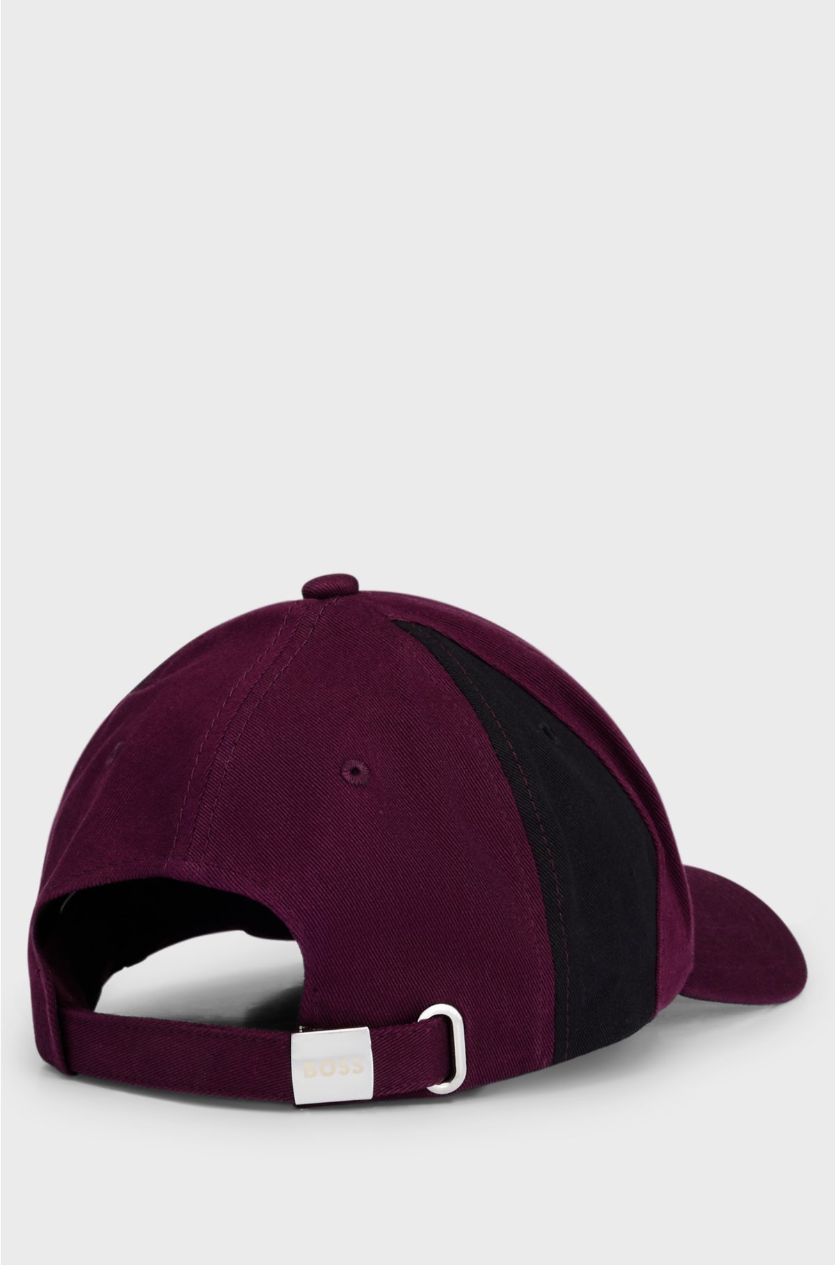 Cotton-twill cap with contrasting seasonal logo, Dark Purple