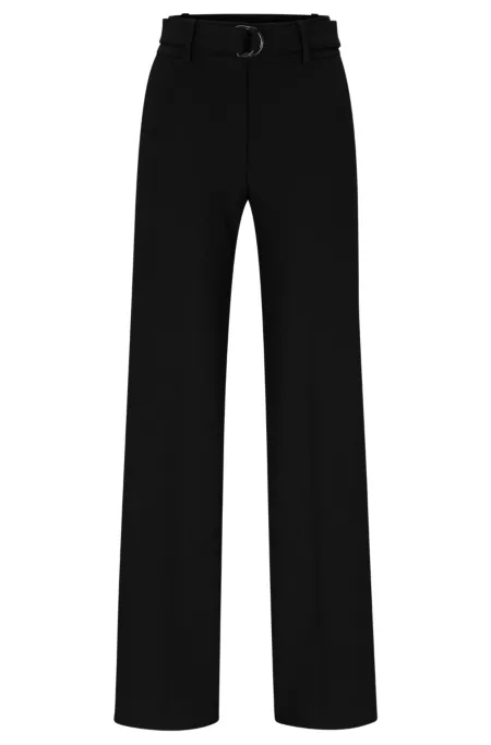 Pantalon Regular Fit avec ceinture ajustable avec boucle en D