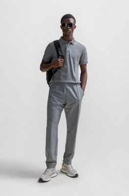 BOSS - Slim-Fit Poloshirt mit dekorativen reflektierenden Details