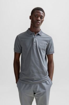 BOSS - Slim-Fit Poloshirt mit dekorativen reflektierenden Details