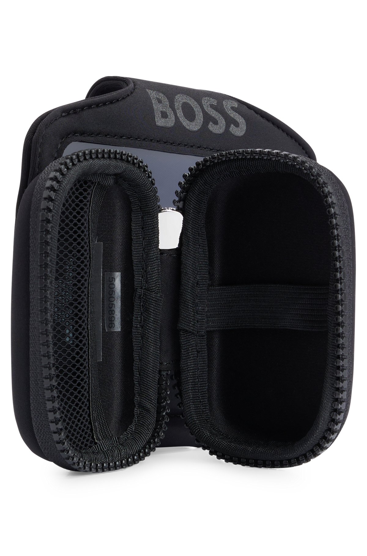 Gift-boxed running set with phone holder and pouch, Black