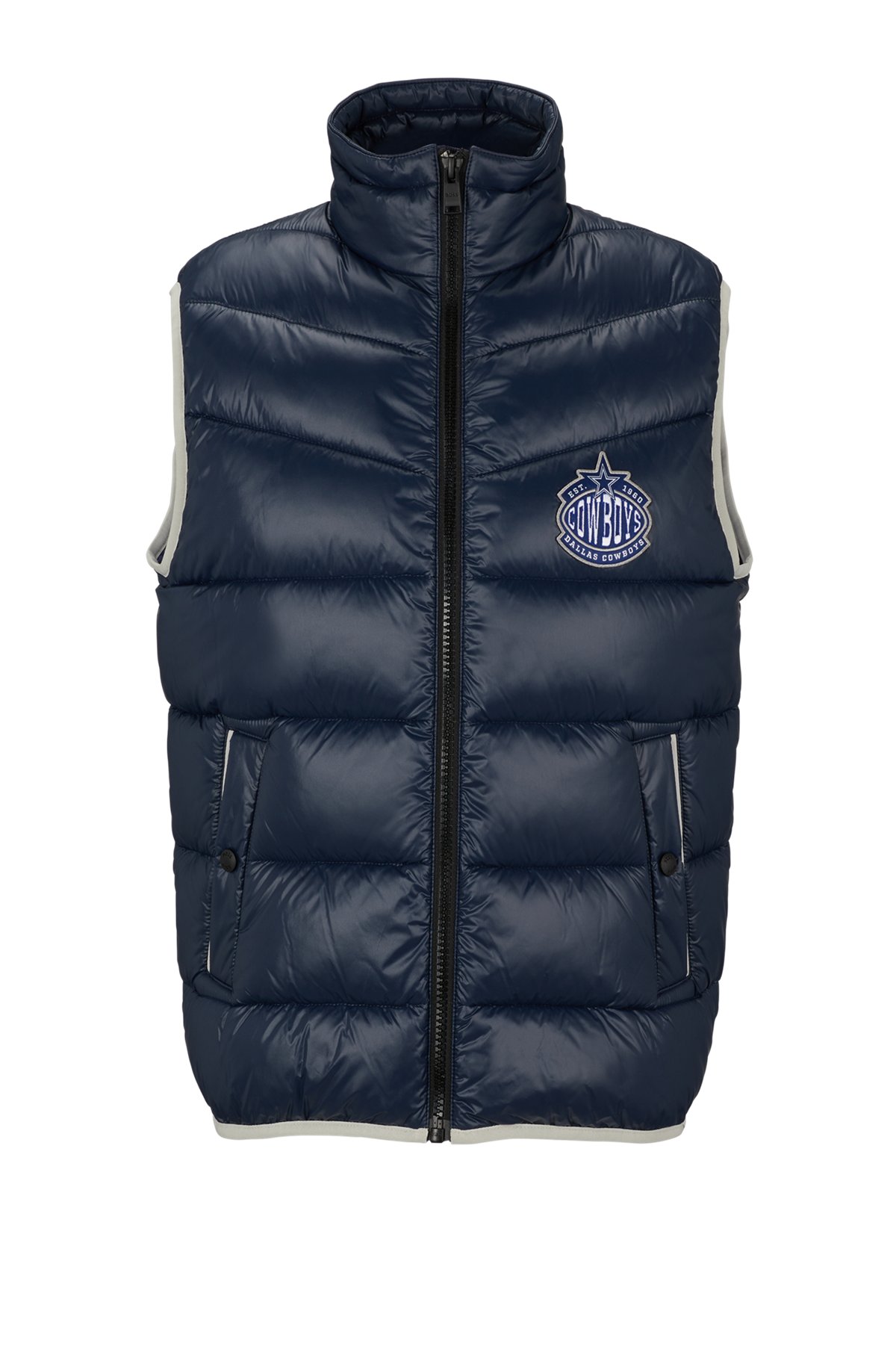 BOSS - BOSS x NFL water-repellent padded gilet with collaborative branding