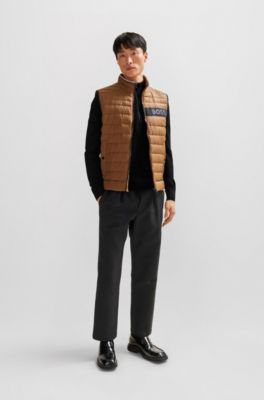 Quarter-zip cotton sweater with knitted structure, Black