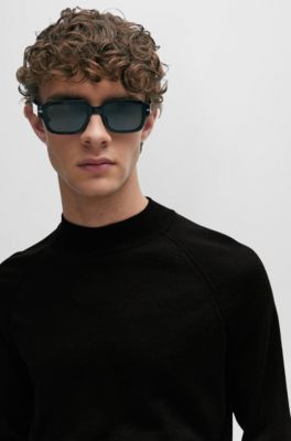 BOSS Camisola de meia gola em mistura de lã