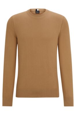 BOSS - マイクロストラクチャード クルーネックセーター コットン 