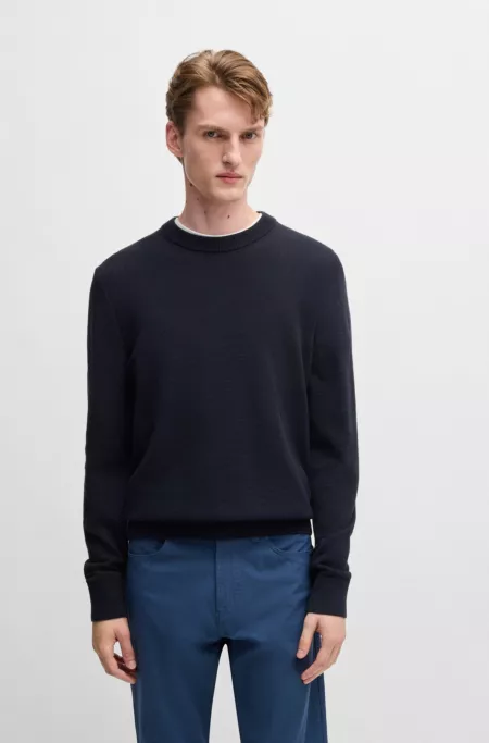 Micro-structured sweater in cotton