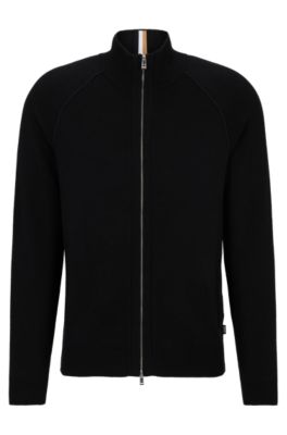 Hugo boss zip up cardigan new arrivals