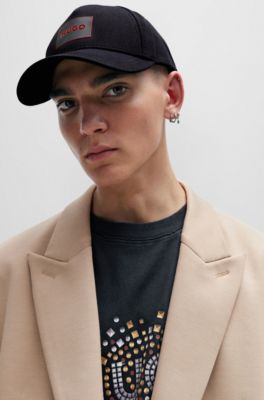 HUGO - Cotton-twill cap with logo label