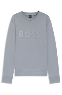 Stretch-cotton sweatshirt with sandwich logo, Grey