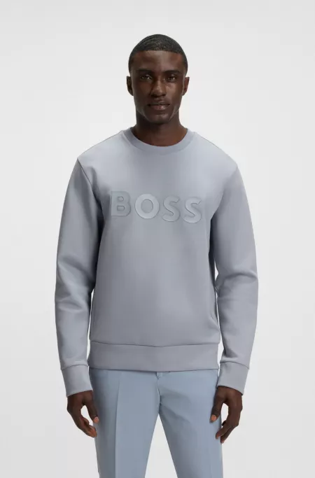 Stretch-cotton sweatshirt with sandwich logo