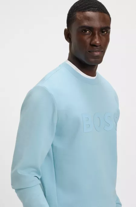 Stretch-cotton sweatshirt with sandwich logo