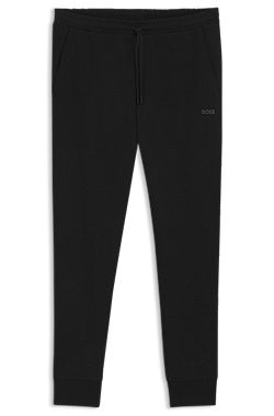 Stretch-cotton tracksuit bottoms with logo print