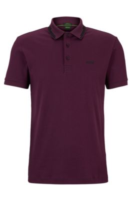 Hugo boss deals maroon polo shirt