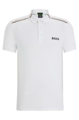 BOSS - BOSS x Matteo Berrettini スリムフィット ポロシャツ 