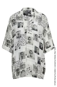 Гендерно-нейтральная блузка кроя оверсайз BOSS x Keith Haring из канваса, Белый