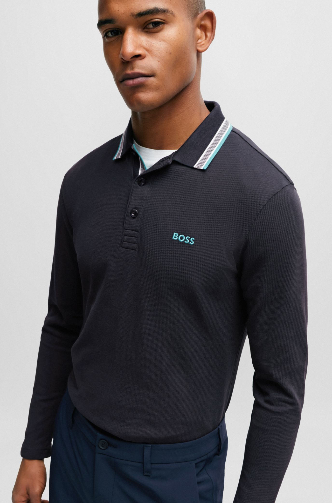 Polo manches longues clearance hugo boss