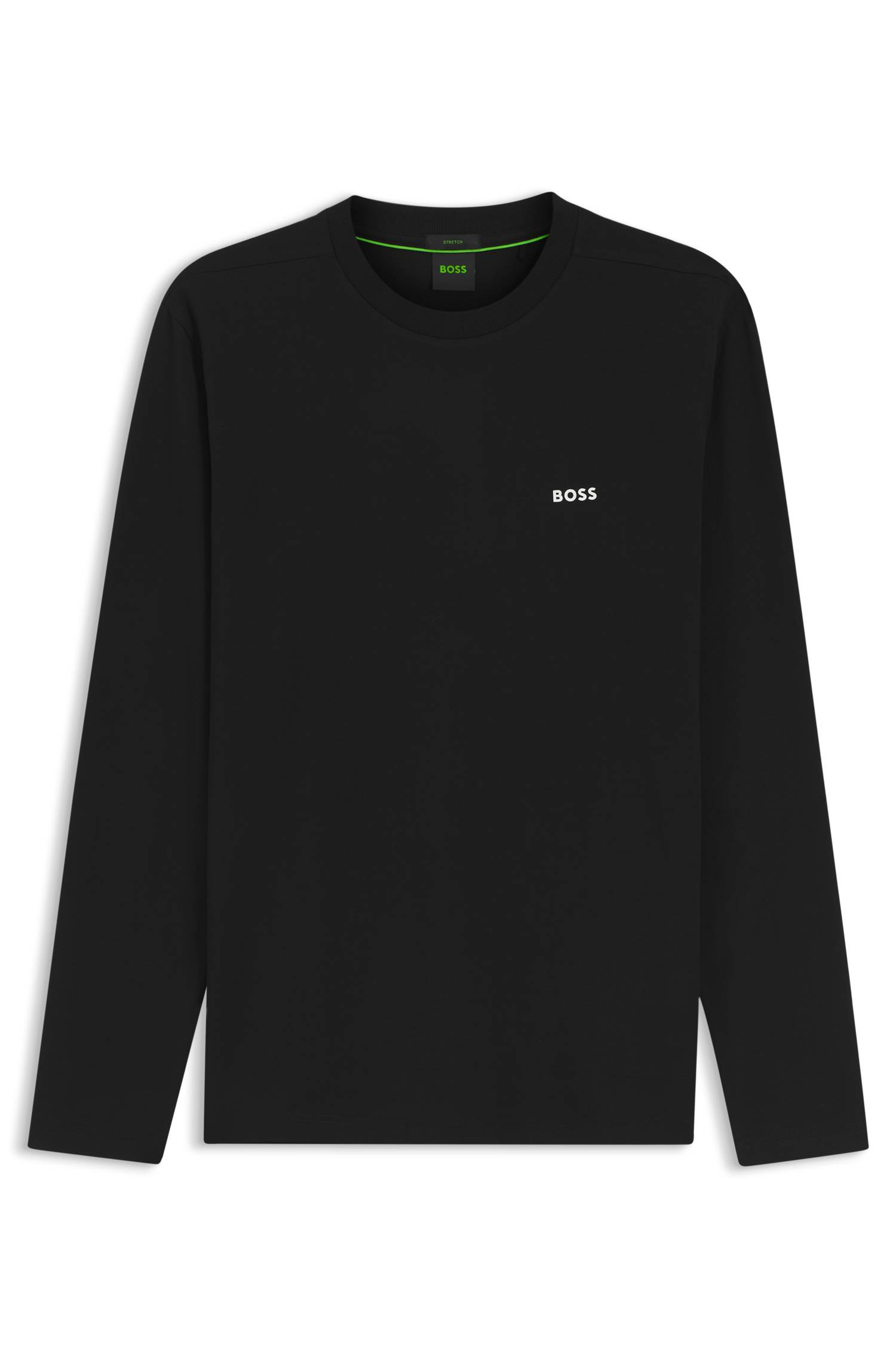 Boss Stretch-cotton T-shirt with contrast logo herr – bild 4