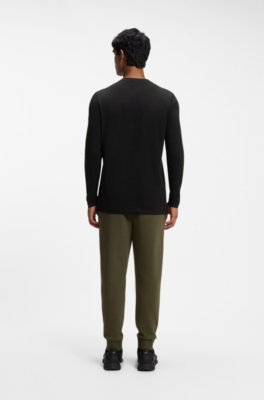 Boss Stretch-cotton T-shirt with contrast logo herr – bild 3