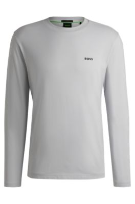 HUGO BOSS ロングスリーブTシャツ ストレッチコットン ロゴ BOSS - ロングスリーブTシャツ ストレッチコットン ロゴプリント