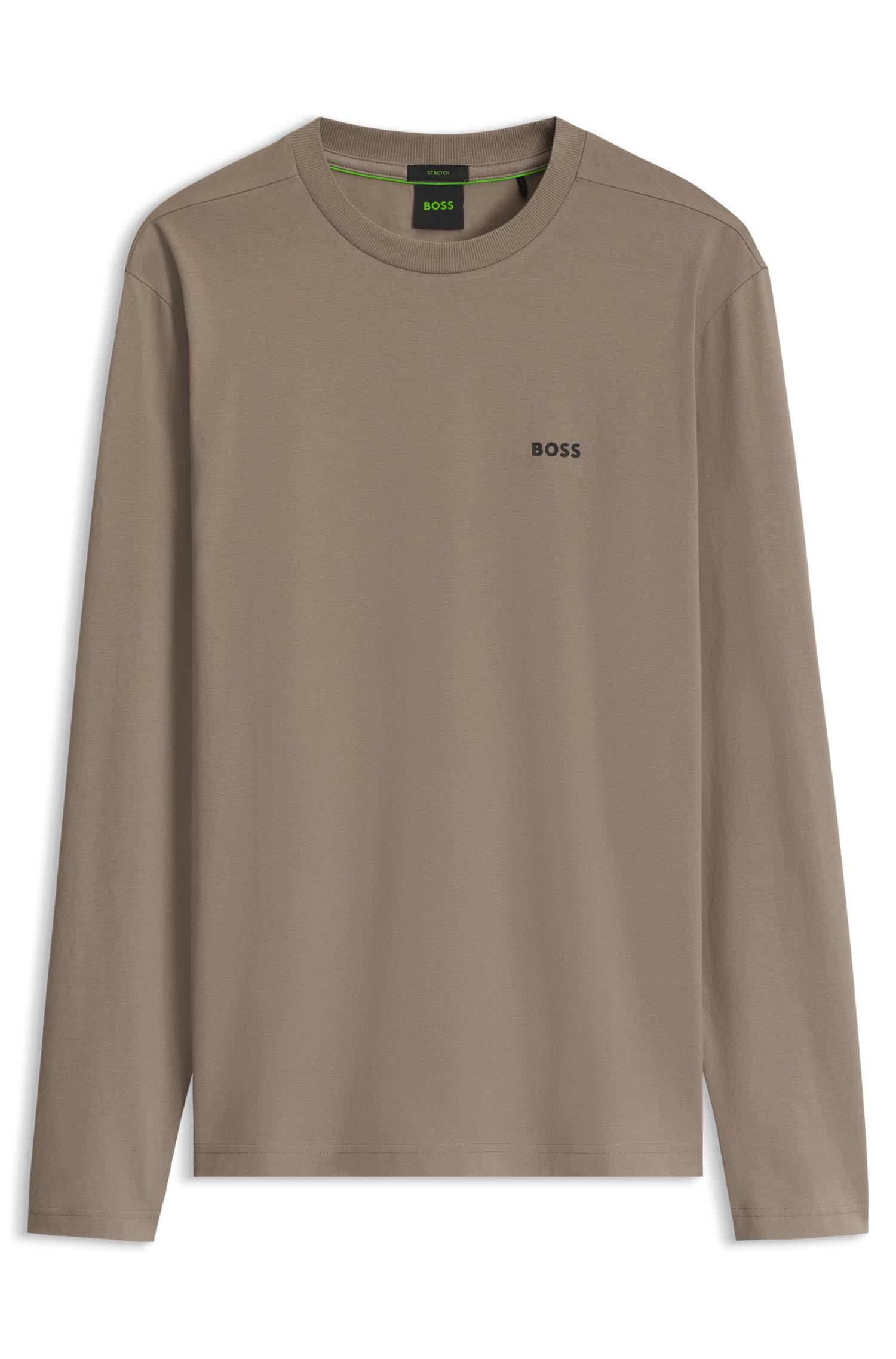 Boss Stretch-cotton T-shirt with contrast logo herr – bild 4