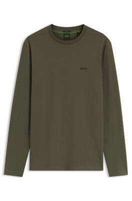 Boss Stretch-cotton T-shirt with contrast logo herr – bild 4