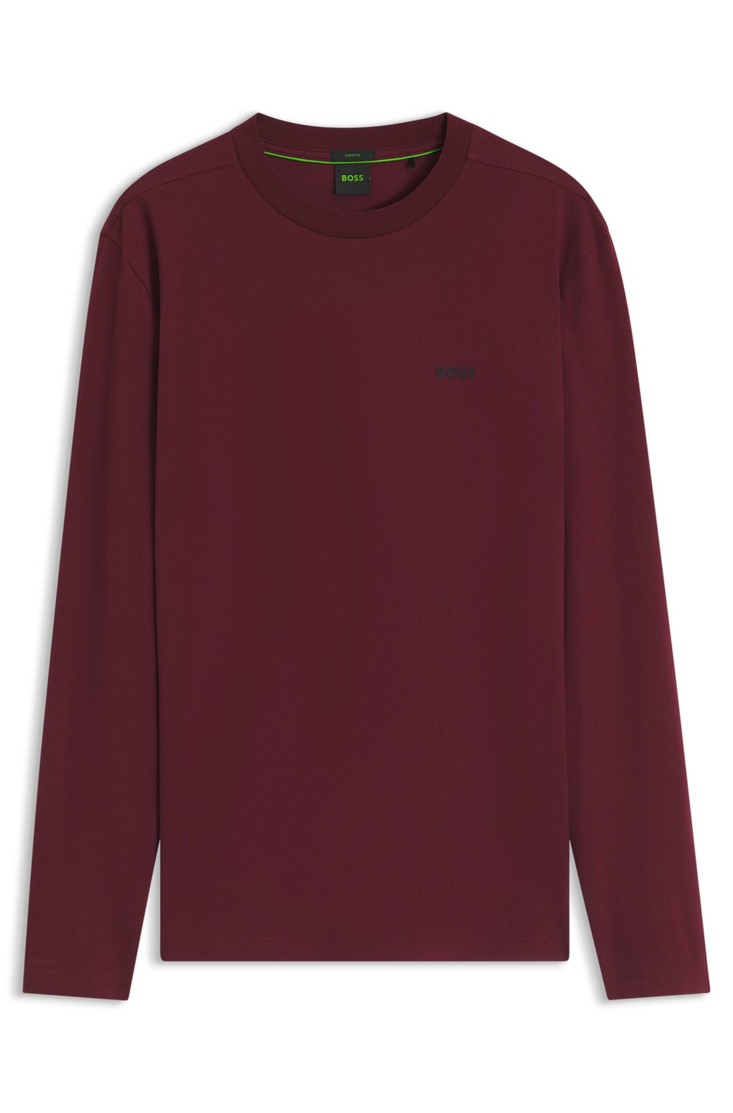 Boss Stretch-cotton T-shirt with contrast logo herr – bild 4