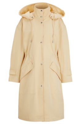 BOSS - Wasserabweisender Parka aus Baumwoll-Twill