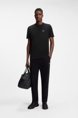 Stretch-cotton T-shirt, Black