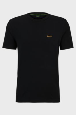Stretch-cotton T-shirt, Black
