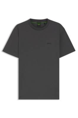 Stretch-cotton T-shirt with logo detail 1