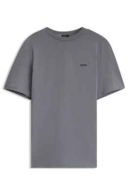 Stretch-cotton T-shirt, Grey
