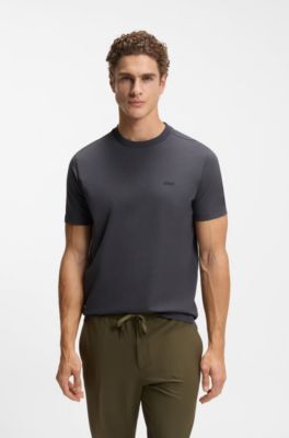 T-shirt in cotone elasticizzato, Grigio scuro