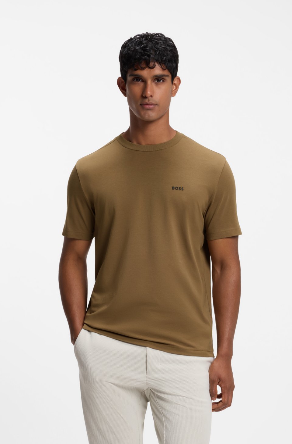 Stretch-cotton T-shirt