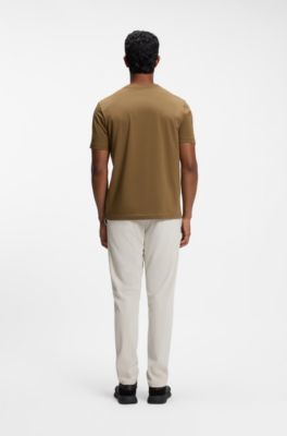 Stretch-cotton T-shirt, Brown