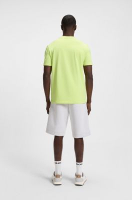 T-shirt i stretchig bomull med logga, Ljusgr&ouml;n