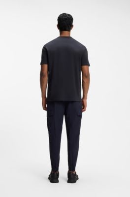 Stretch-cotton T-shirt, Dark Blue