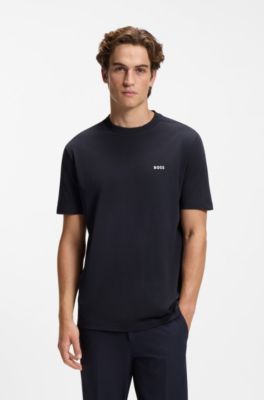 Stretch-cotton T-shirt, Dark Blue