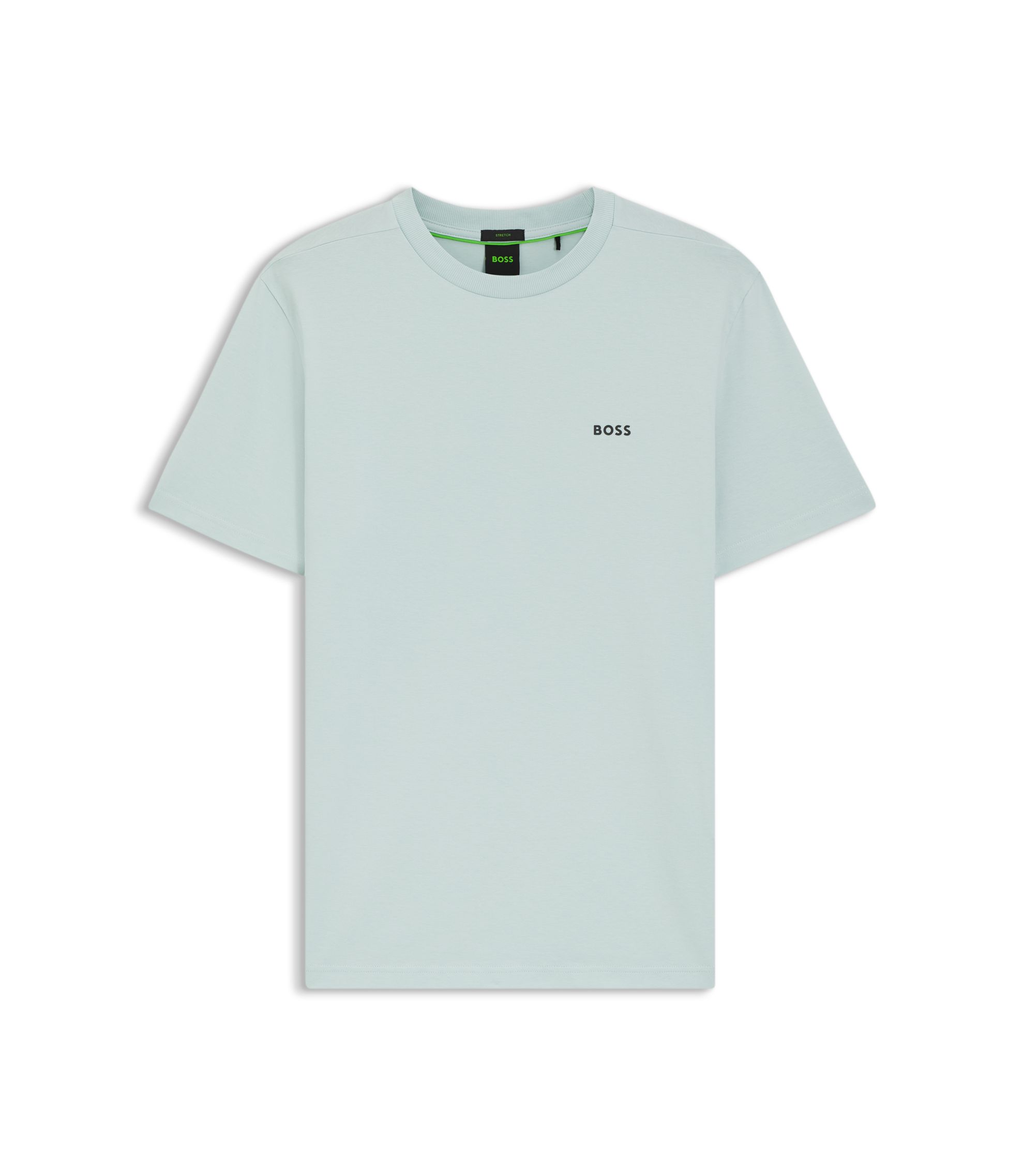 【新品未開封／正規品】HUGO BOSS ロゴTシャツ L ミントグリーン 半袖 BOSS - Stretch-cotton T-shirt with logo detail - Light Blue