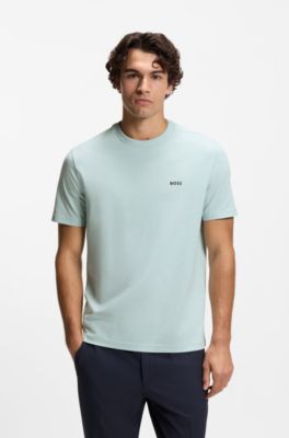 Stretch-cotton T-shirt, Light Blue