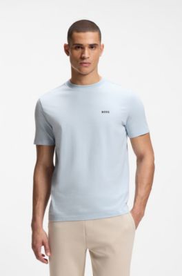 Stretch-cotton T-shirt, Light Blue