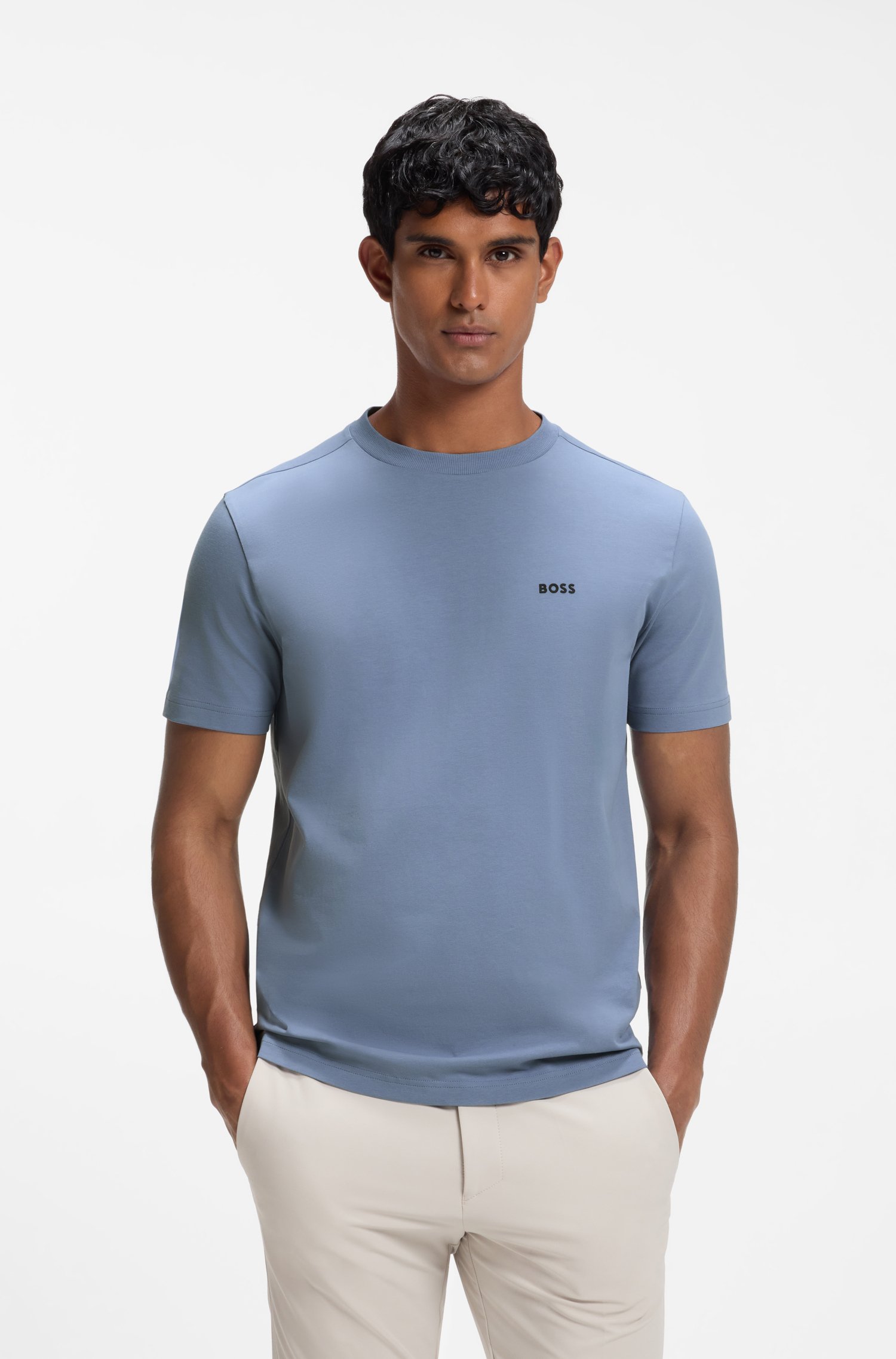 Boss Stretch-cotton T-shirt herr