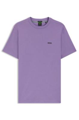 Stretch-cotton T-shirt with logo detail 1