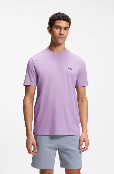 T-Shirt aus Stretch-Baumwolle mit Logo-Detail