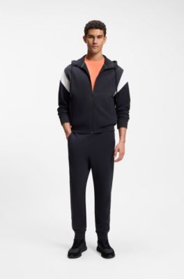 Stretch-cotton T-shirt with logo detail, Orange