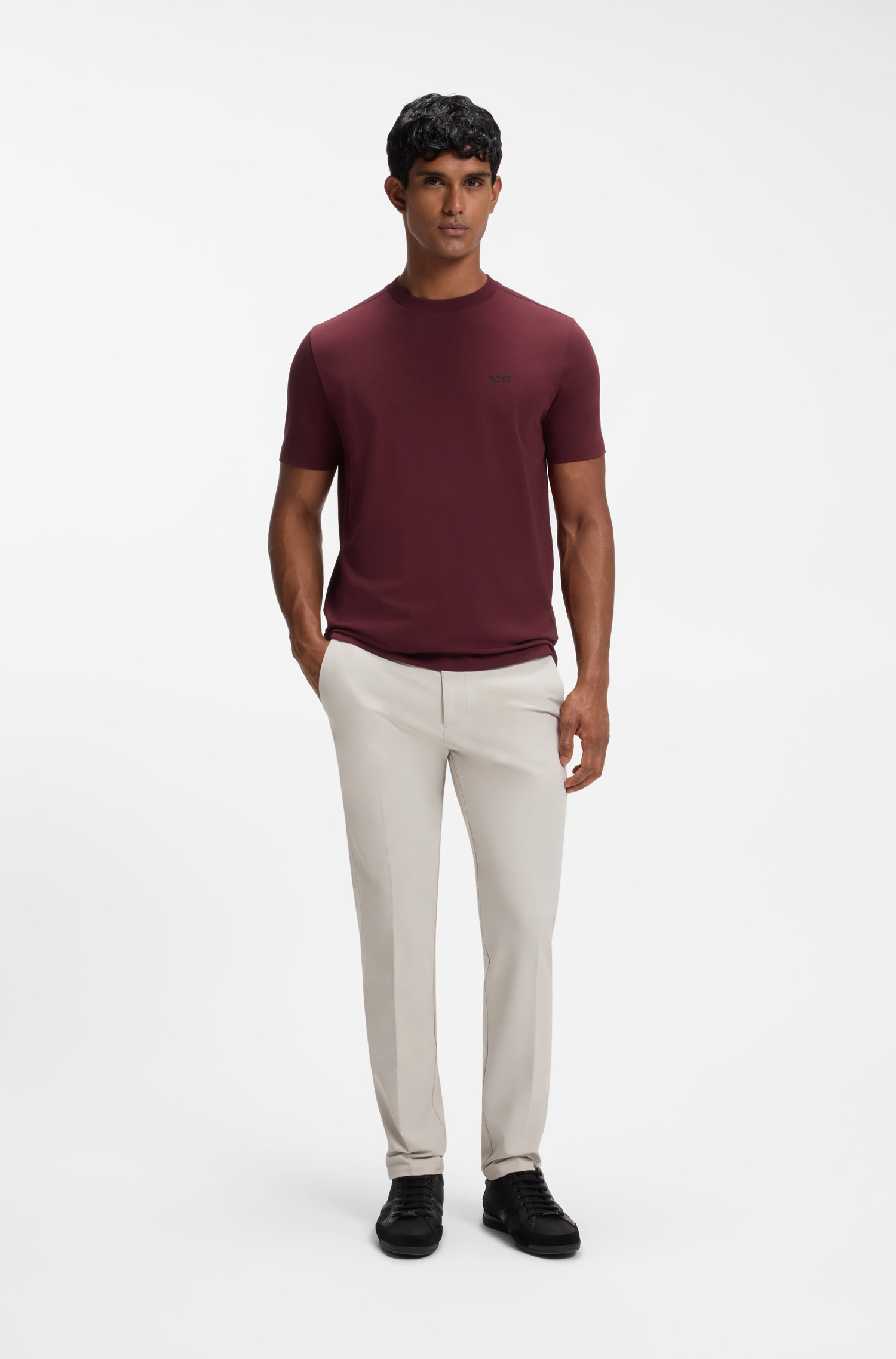 Boss Stretch-cotton T-shirt herr – bild 2