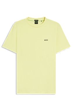 T-shirt en coton stretch avec détail logoté