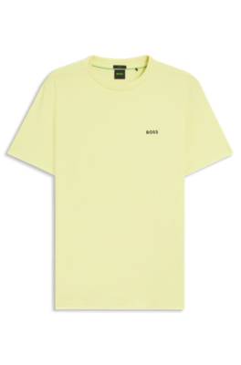 Stretch-cotton T-shirt with logo detail 1