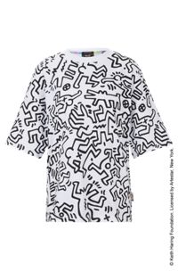 BOSS x Keith Haring gender-neutral graphic T-shirt in cotton jersey, White