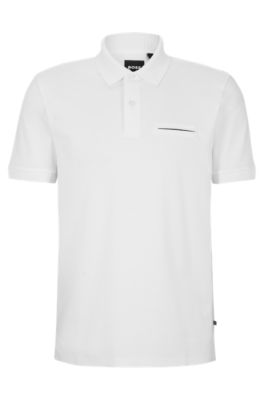 BOSS Cotton blend polo shirt with moisture management